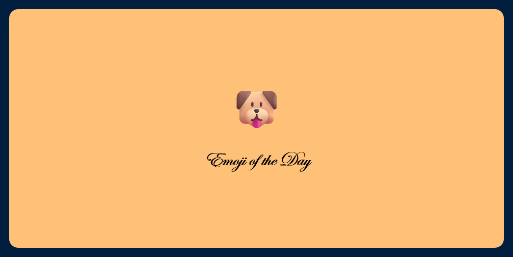 A picture of an emoji of a dog face with its tongue out looking at the viewer