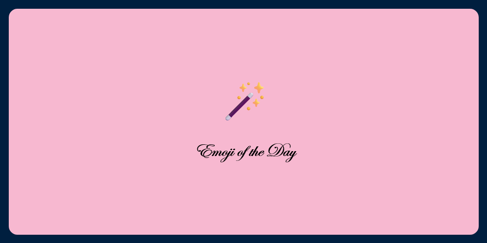 A picture of an emoji of a magic wand