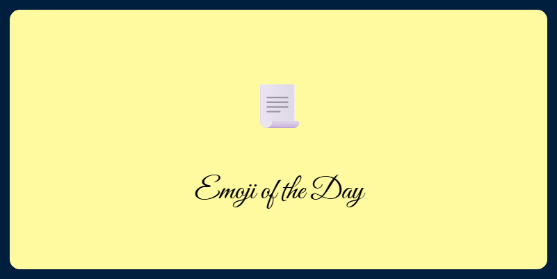 A picture of an emoji of a page with a curl.