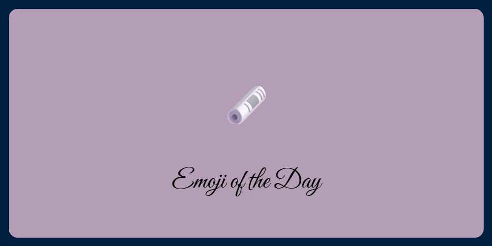 A picture of an emoji of a rolled up newspaper