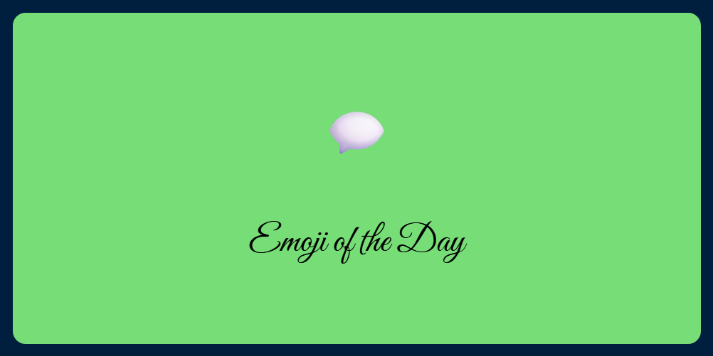 A picture of an emoji of a speech balloon