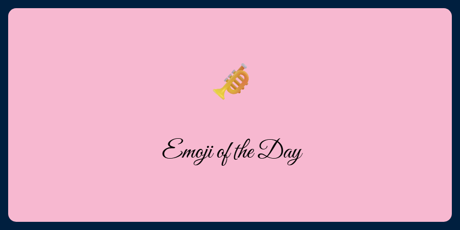 A picture of an emoji of a trumpet.