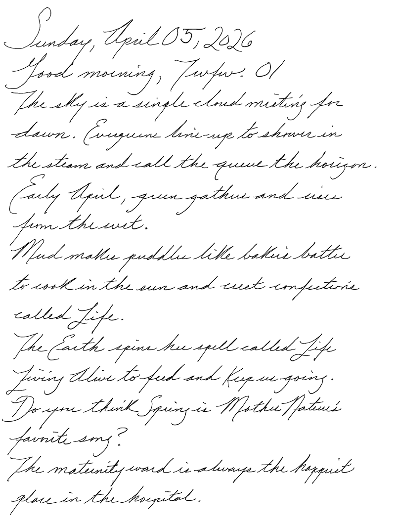 First page of a handwritten journal entry by Wynn.