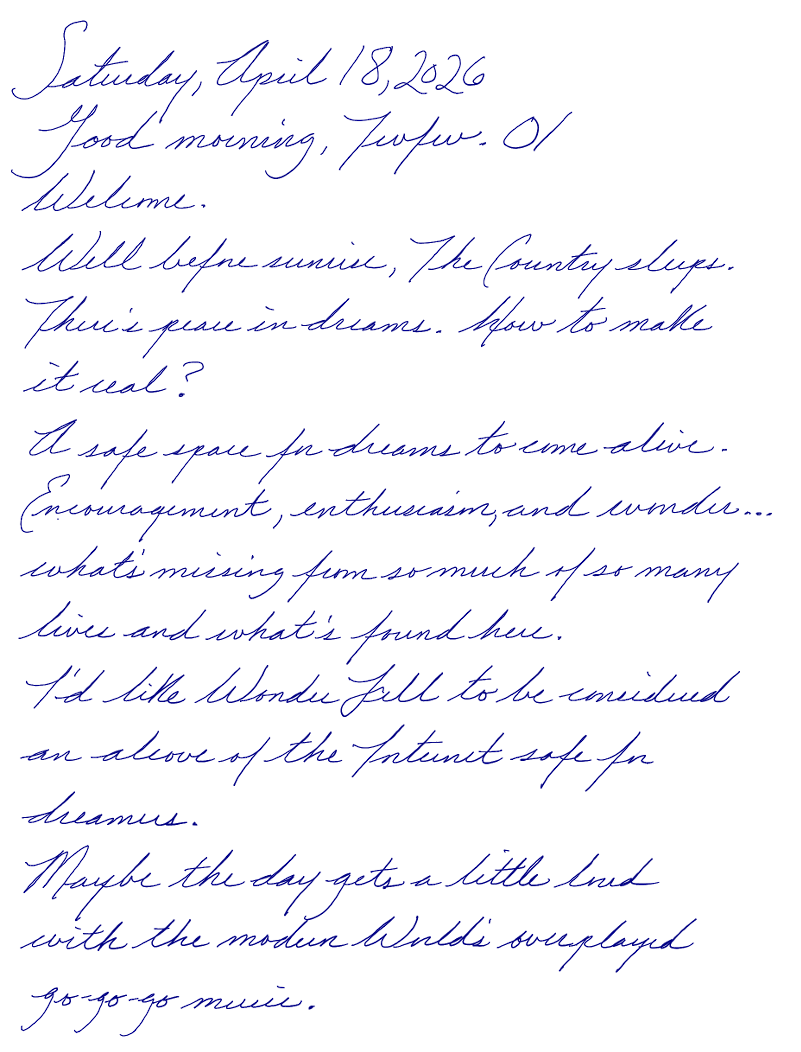 Page of a handwritten journal entry by Wynn