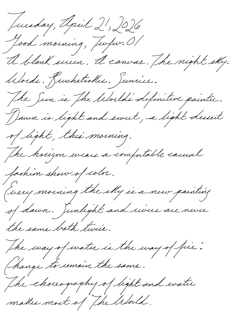 Page of a handwritten journal entry by Wynn