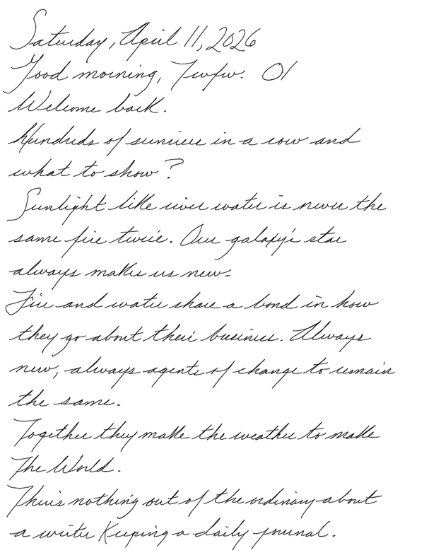 Page of a handwritten journal entry by Wynn.