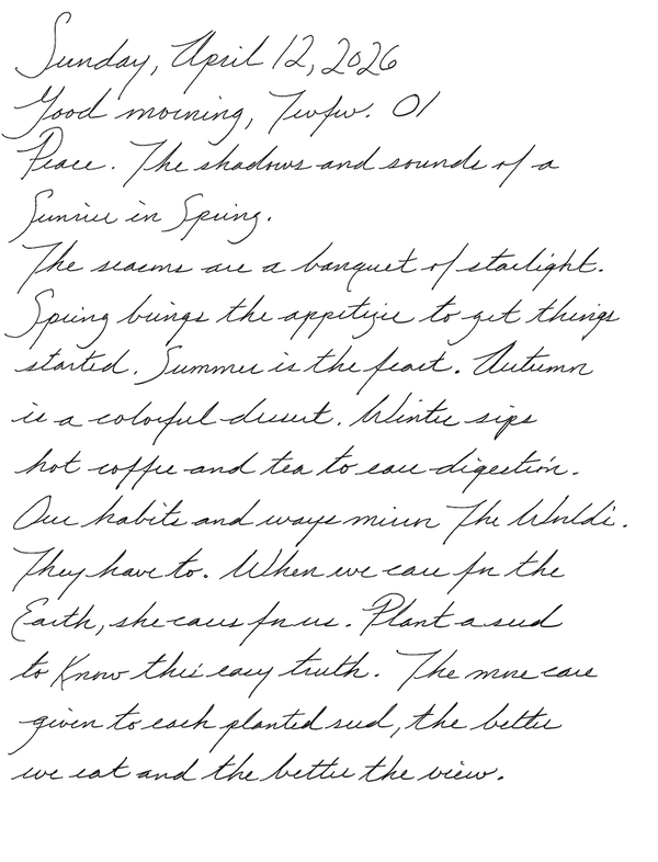 Page of a handwritten journal entry by Wynn.