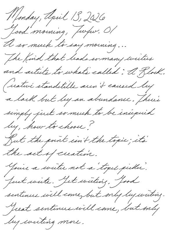 First page of a handwritten journal entry by Wynn.