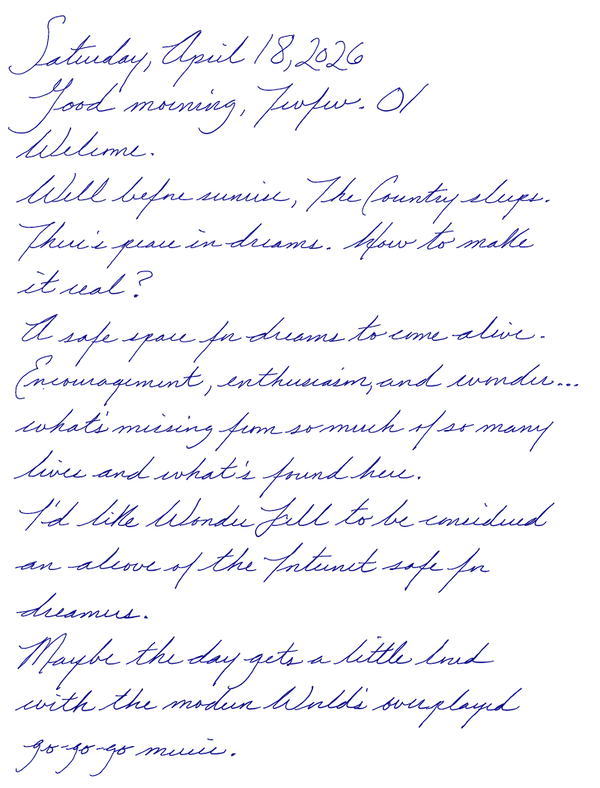Page of a handwritten journal entry by Wynn