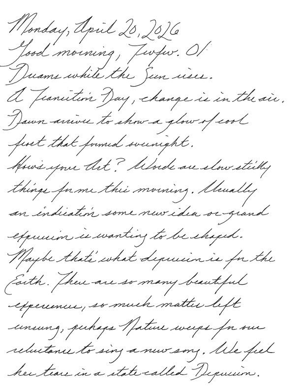 Page of a handwritten journal entry by Wynn