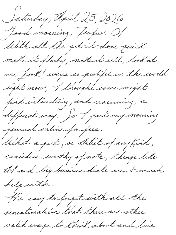 Page of a handwritten journal entry by Wynn 