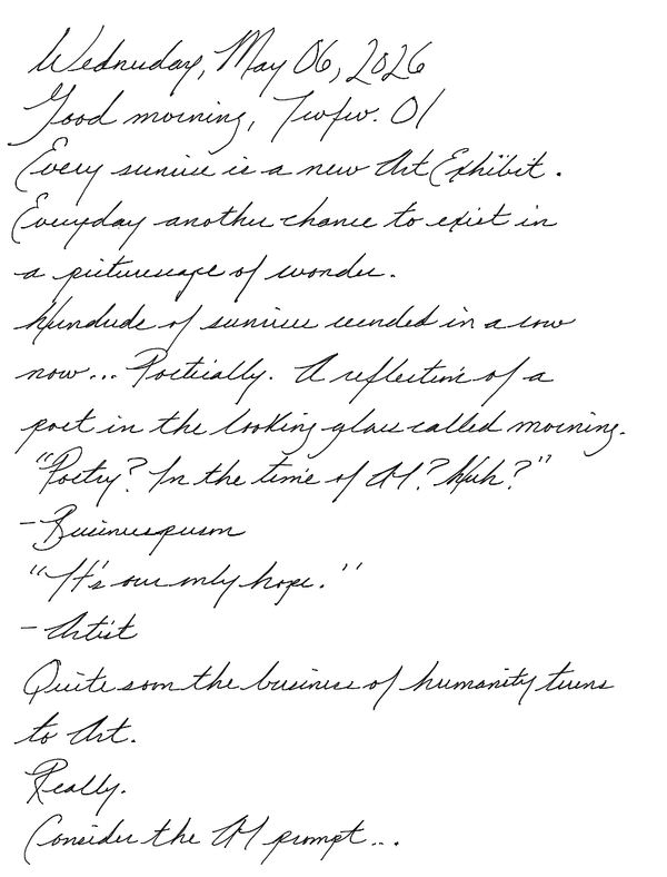A page from a handwritten journal, by Wynn