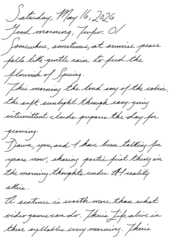 A page from a handwritten journal, by Wynn