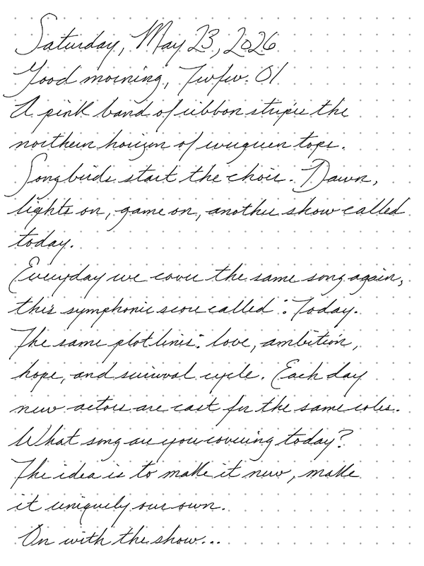 Page from a handwritten journal, by Wynn