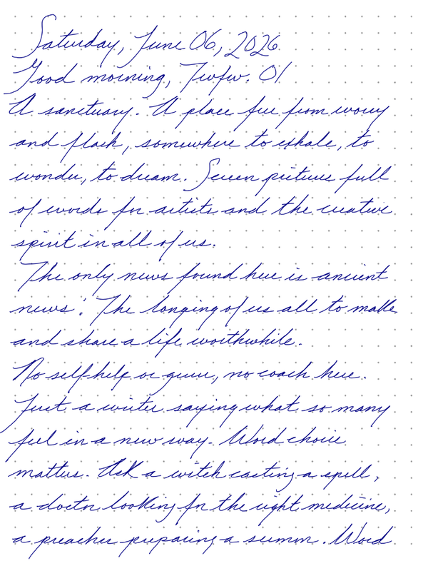 A page from a handwritten journal, by Wynn