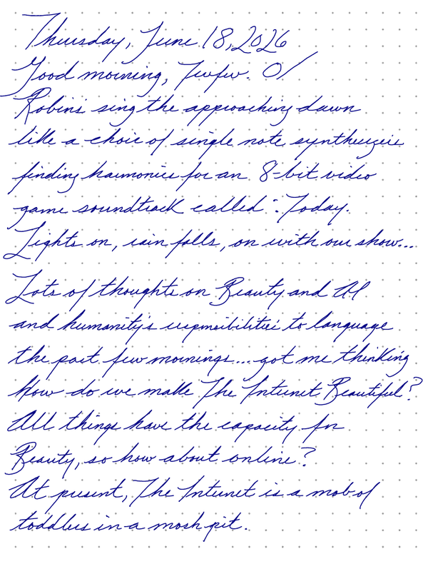 A page from a handwritten journal, by Wynn
