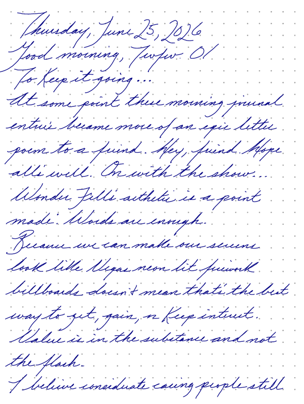 A page from a handwritten journal, by Wynn