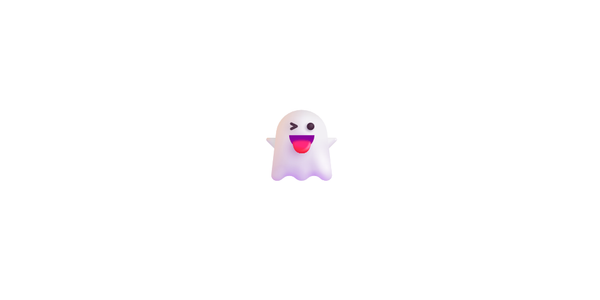 A picture of an emoji of a ghost