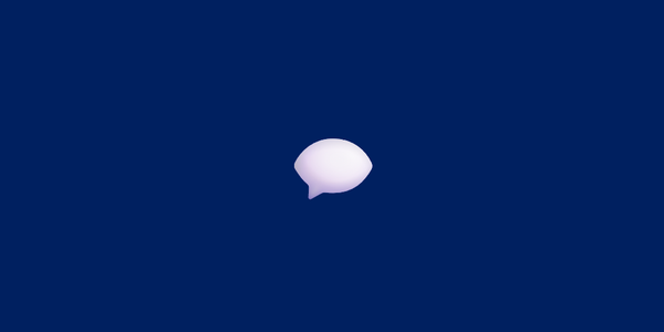 A picture of an emoji of a speech balloon