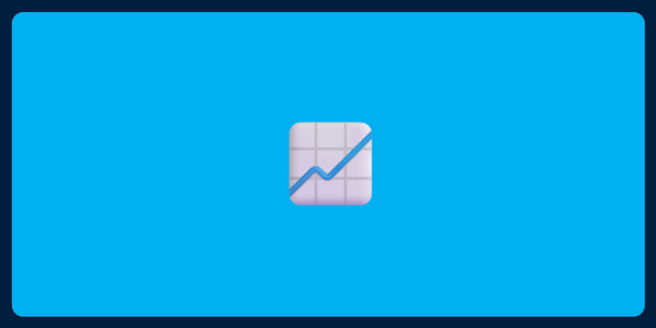 A picture of an emoji of a chart with an upwards trend