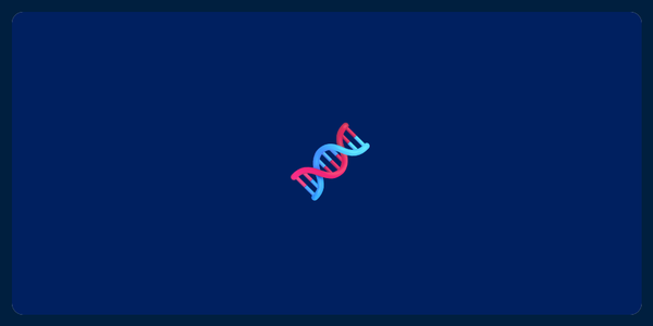 A picture of an emoji of DNA on an indigo background