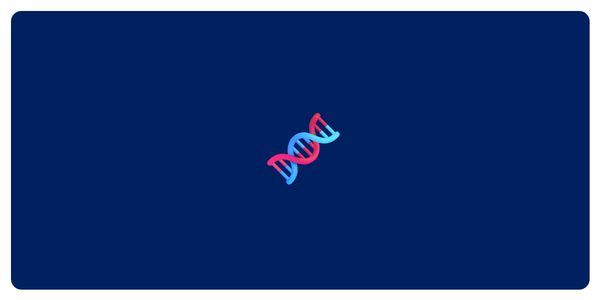 A picture of an emoji of DNA on an indigo background
