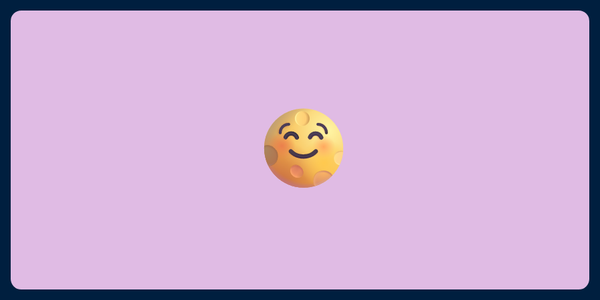 A picture of a Full Moon with a smiling face drawn on it