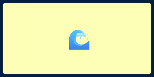 A picture of an emoji of an ocean wave