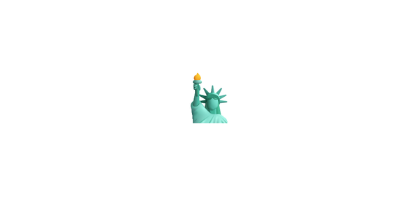 A picture of an emoji of The Statue of Liberty