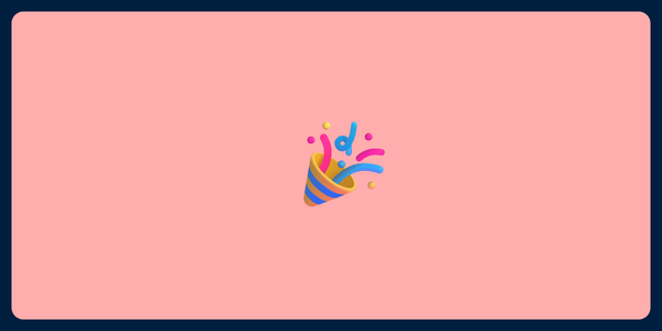 A picture of an emoji of a party favor bursting out confetti