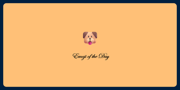 A picture of an emoji of a dog face with its tongue out looking at the viewer