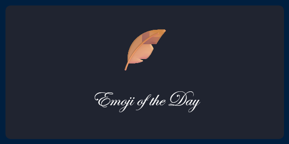 A picture of an emoji of a feather
