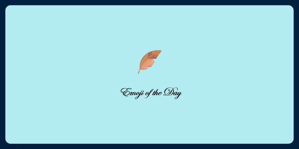 A picture of an emoji of a feather
