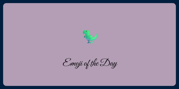 A picture of an emoji of a T-Rex