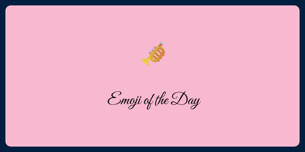 A picture of an emoji of a trumpet.