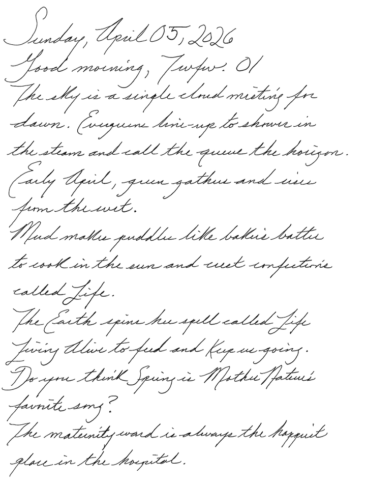 First page of a handwritten journal entry by Wynn.