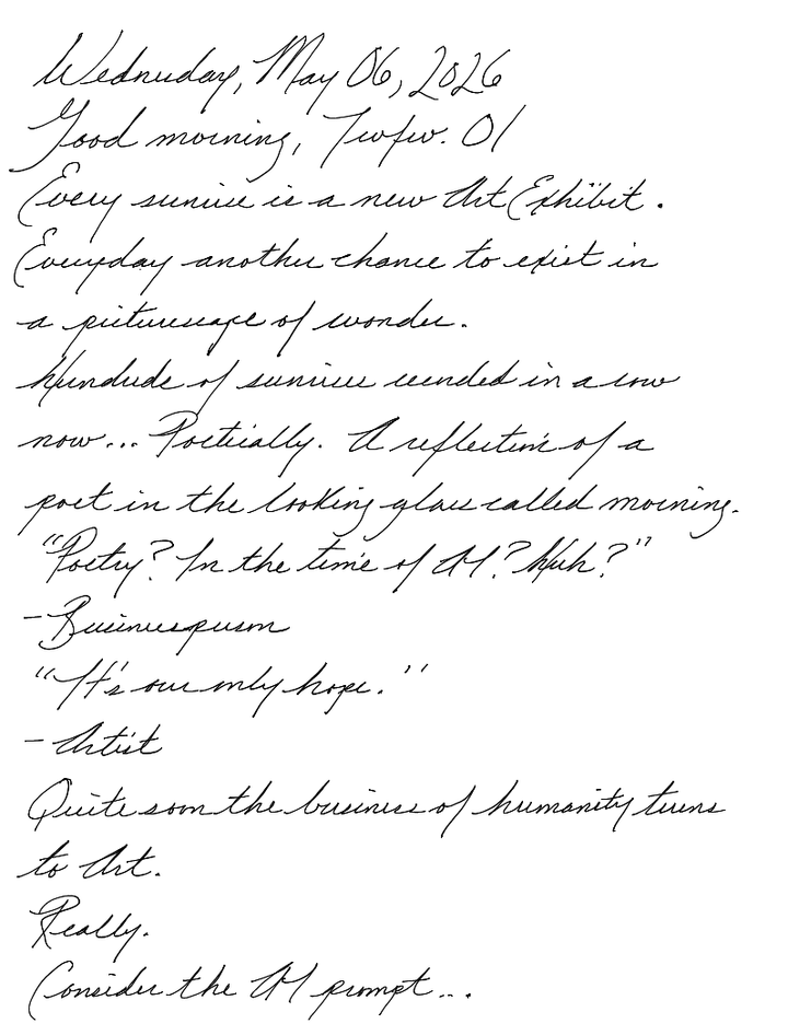 A page from a handwritten journal, by Wynn