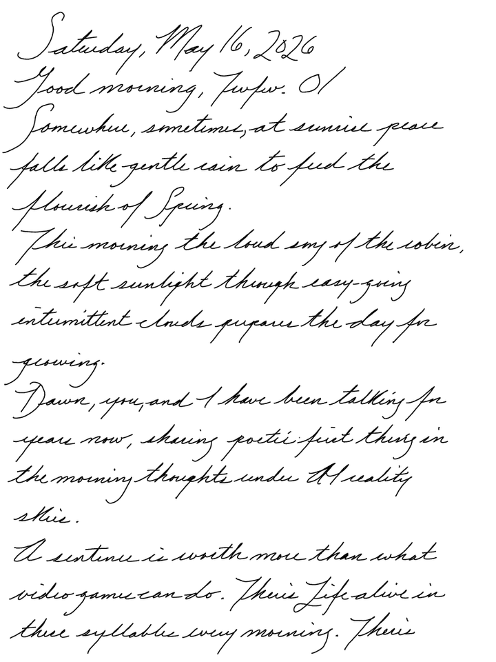 A page from a handwritten journal, by Wynn