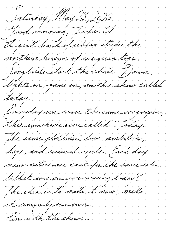 Page from a handwritten journal, by Wynn