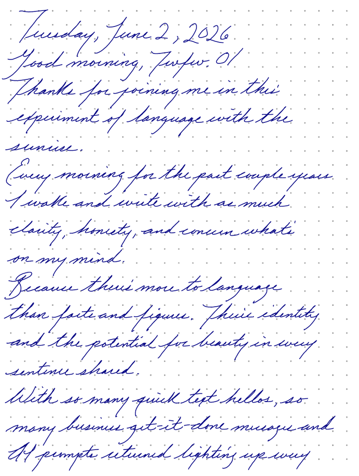 A page from a handwritten journal, by Wynn
