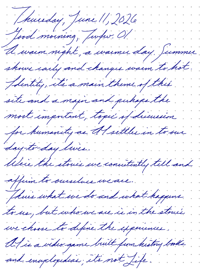 A page from a handwritten journal, by Wynn