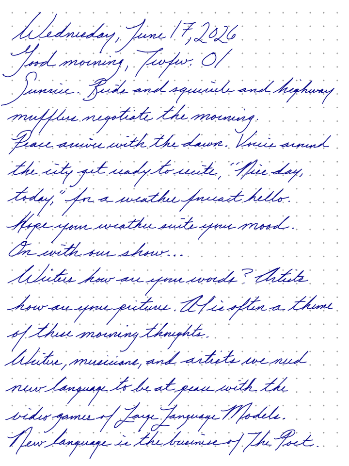 A page from a handwritten journal, by Wynn