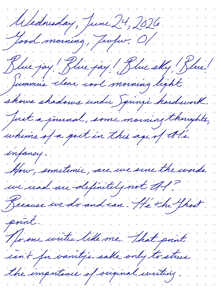 A page from a handwritten journal, by Wynn