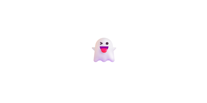 A picture of an emoji of a ghost