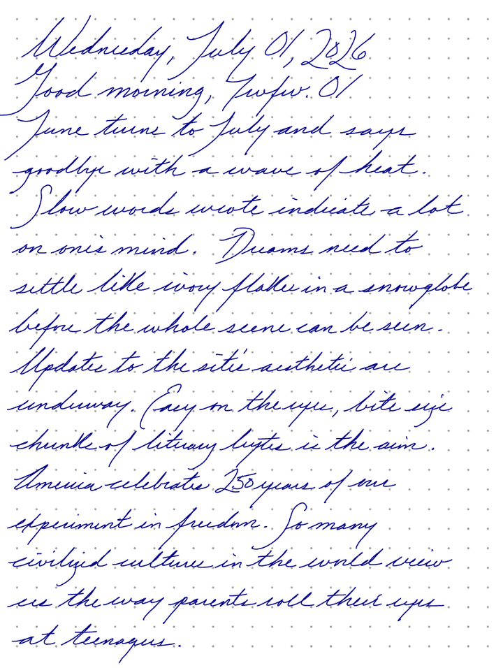 A page from a handwritten journal, by Wynn