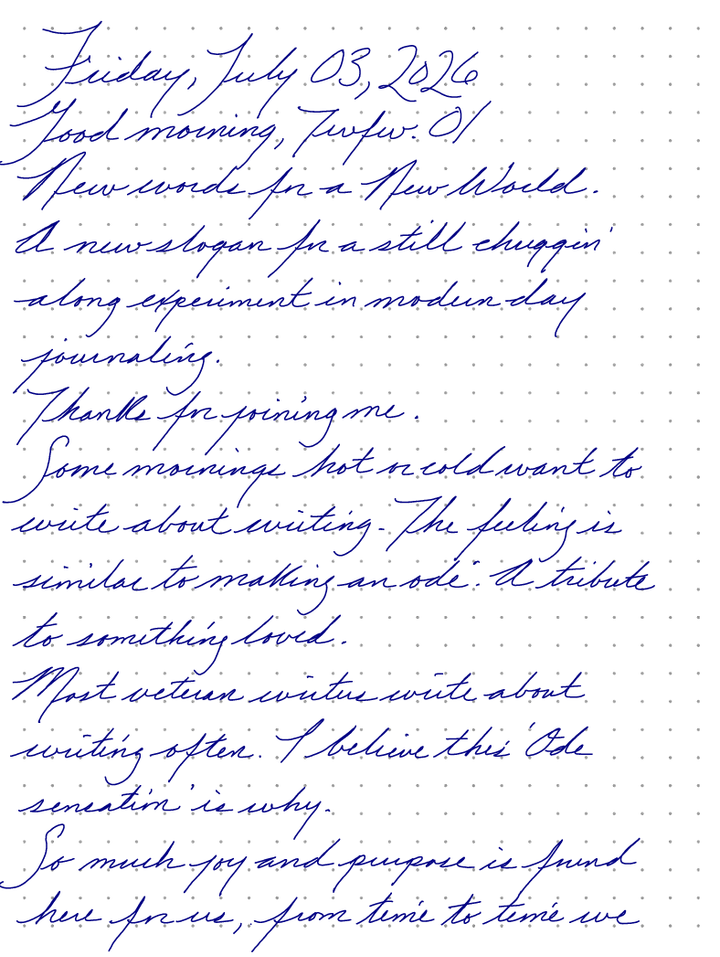 A page from a handwritten journal, by Wynn