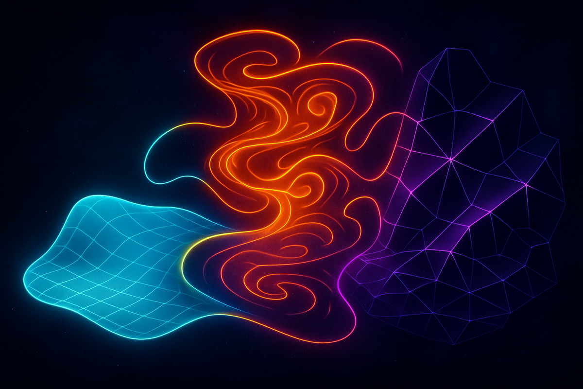 The Three Gunas: Curvature Modes in Coherence Space