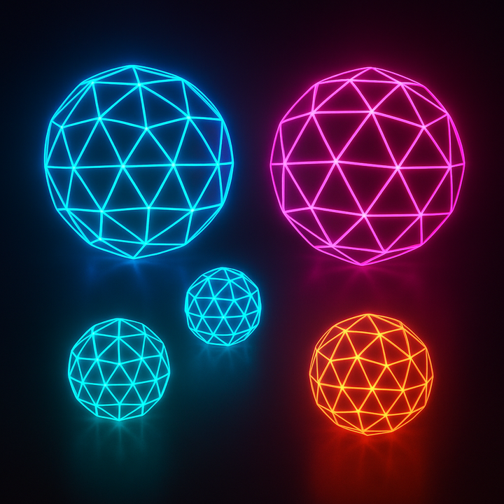 Abstract geometric visualization of attachment patterns as topological manifolds with varying curvature and connectivity