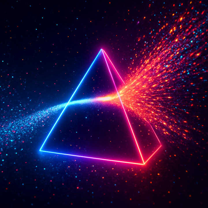 Abstract geometric visualization representing different cognitive processing patterns converging on unified conceptual structure