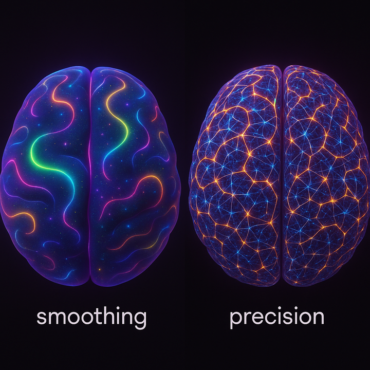 Abstract composition visualizing alternative cognitive architecture and sensory processing patterns